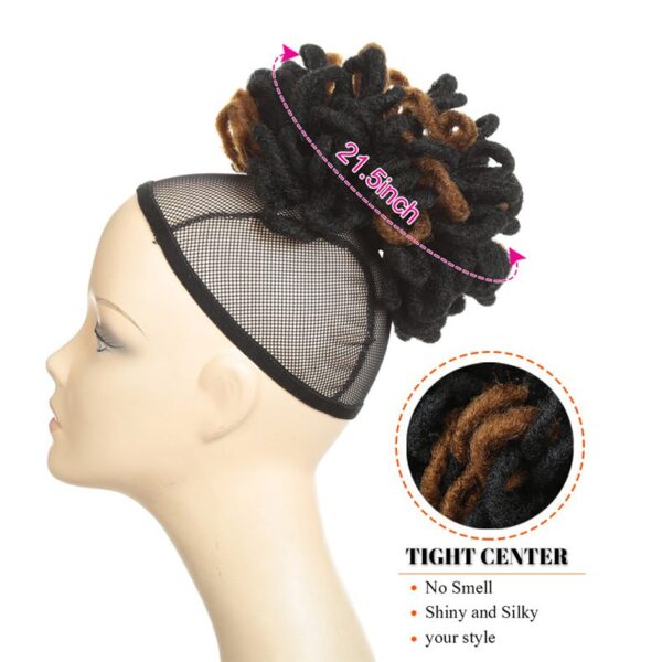 Afro dreadlocs braiding drawstring ponytail