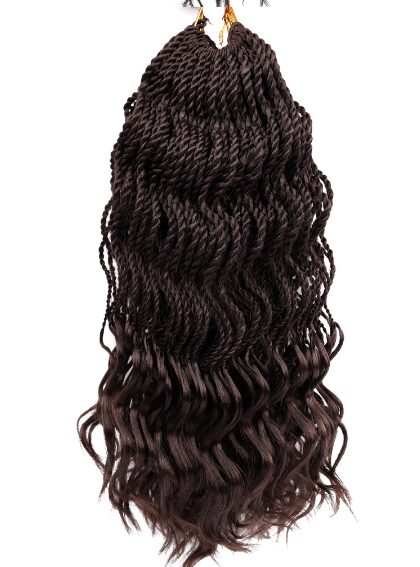 Wavy senegalese braids with curly ends